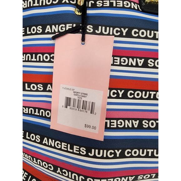 Juicy Couture Oops A Daisy Sporty Striped Tote - Picture 3 of 7